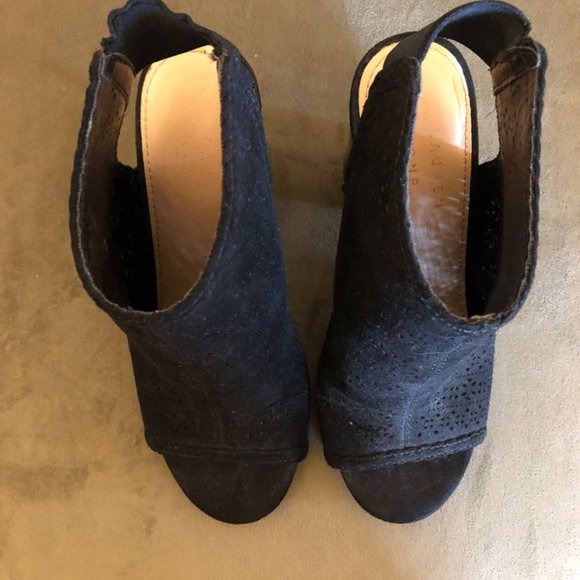 Women's 3-inch Black with Mesh Pattern High Heel Black Dress Shoe Size 5.5 - Picture 5 of 11